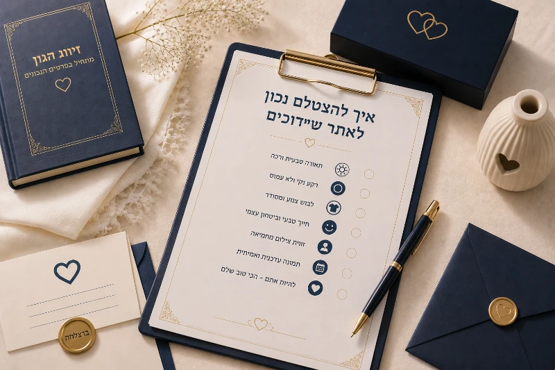 איך להצטלם נכון לאתר שידוכים - המדריך המלא